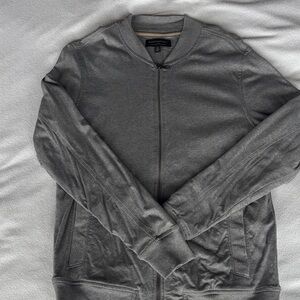 Men’s Size M, Banana Republic Men's Zip-Up Gray Sweater